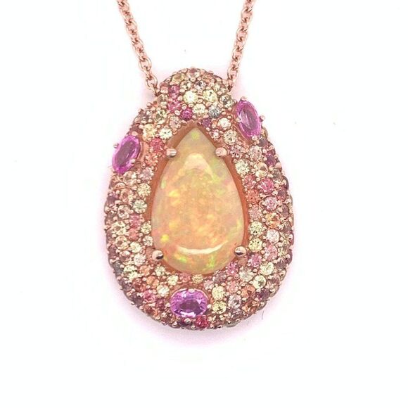 Natural Ethiopian Sapphire Necklace 14kGold 11.5TCW GIA Certified $8,950 016621 - Picture 1 of 13